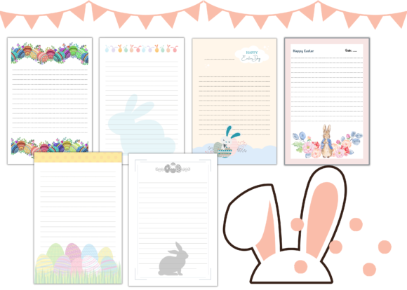 6 Easter Lined Journal for Kids: A Seasonal Design Asset