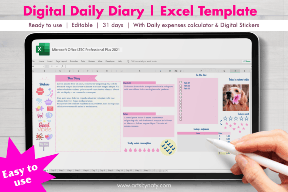 Digital Daily Diary Excel Template: Your All-in-One Life Tracking Tool