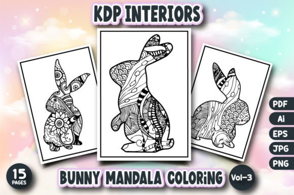 Discover Creative Relaxation with Bunny Mandala Coloring Vol-3