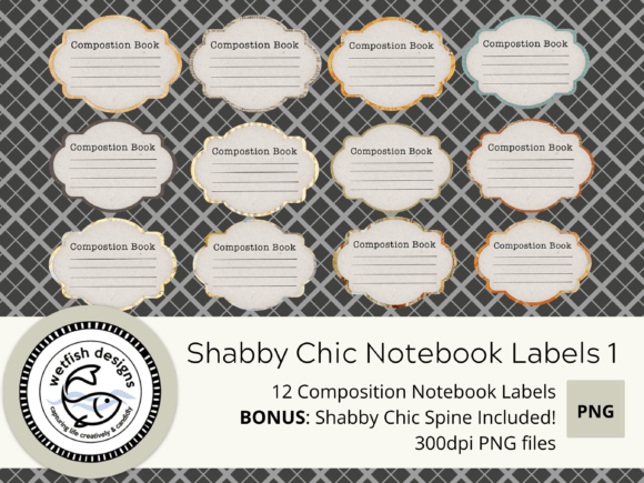 Elevate Your KDP Composition Notebooks with Shabby Chic Labels