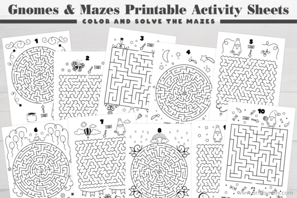 Gnomes Mazes Printable Activity Sheets: A Gateway to Fun and Focus