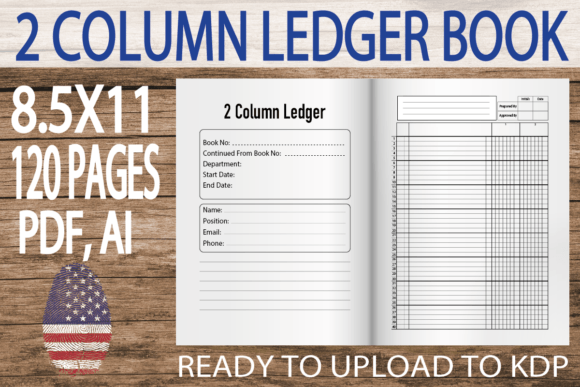 Streamlining Your Financial Tracking with a 2 Column Ledger KDP Interior