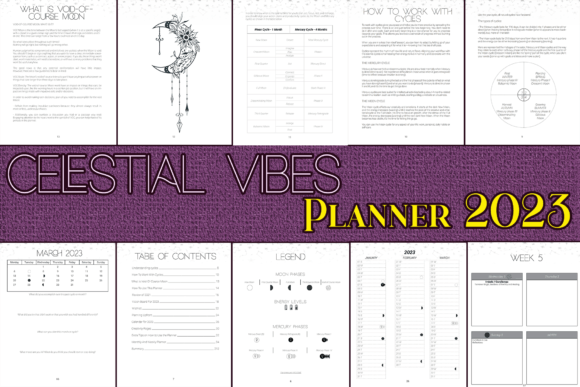 The Celestial Vibes Planner 2023: A Real-World Guide to Planning with Moon and Mercury Energy